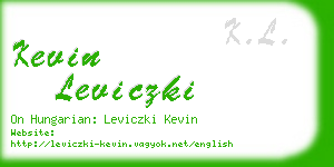 kevin leviczki business card